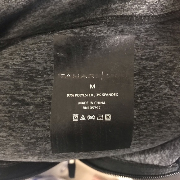 🎁 Tahari Sport Black Size Medium Quarter zip Long Sleeve women’s Top - Picture 5 of 5